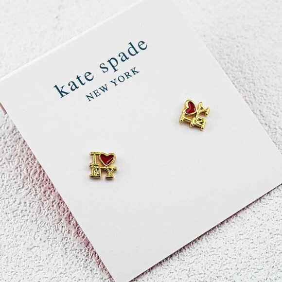 Kate Spade Heart Stud Earrings - Picture 4 of 5